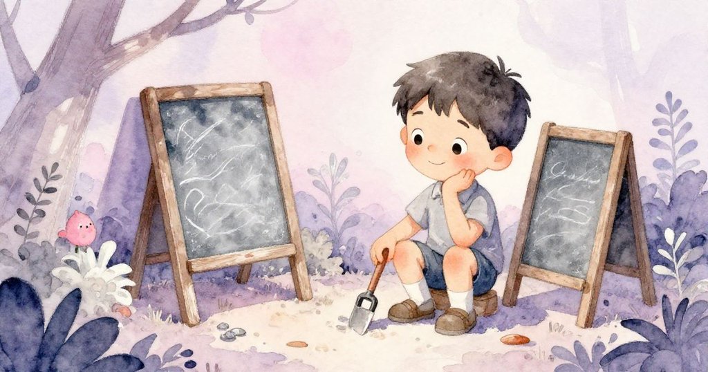 Glen悄然在花園角落整理工具，隱秘空間中發現新機會，彷彿揭開謎團的發展。