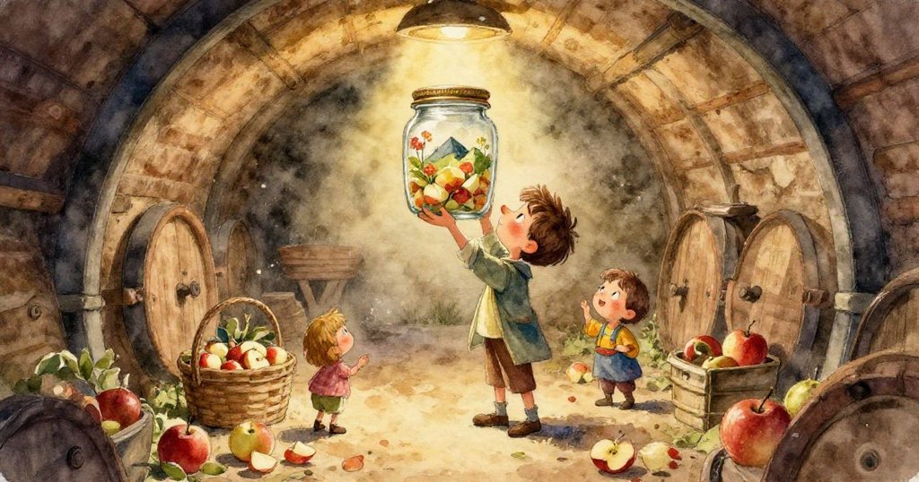 玻璃罐的蓋子終於出現細微裂縫,因潮濕手印和蒸汽旋繞暗樓梯,象徵著突破與新希望的降臨。