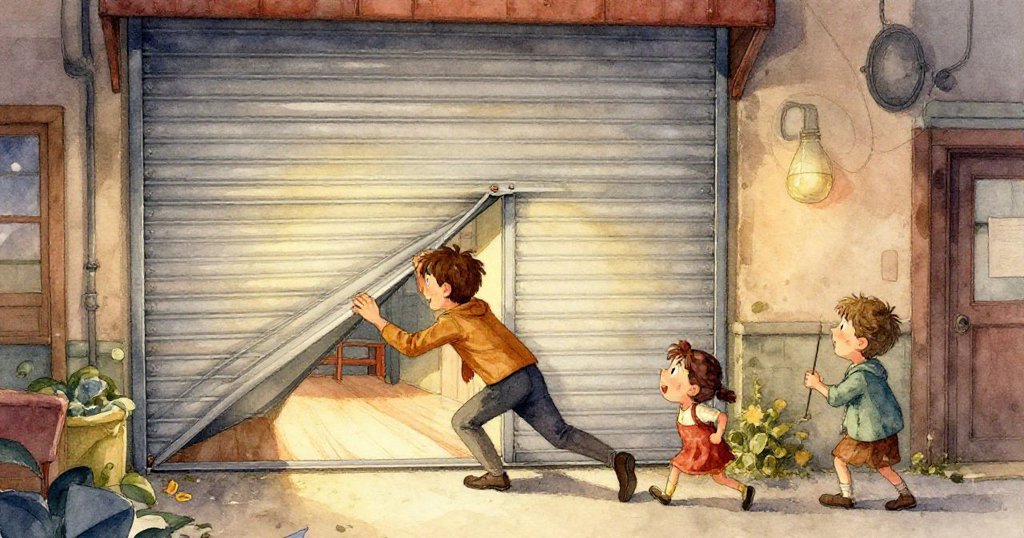 Cole的手輕觸紙箱上閃亮油漬,細緻展現破舊紙板紋理與油光變化,呈現溫柔探索瞬間。