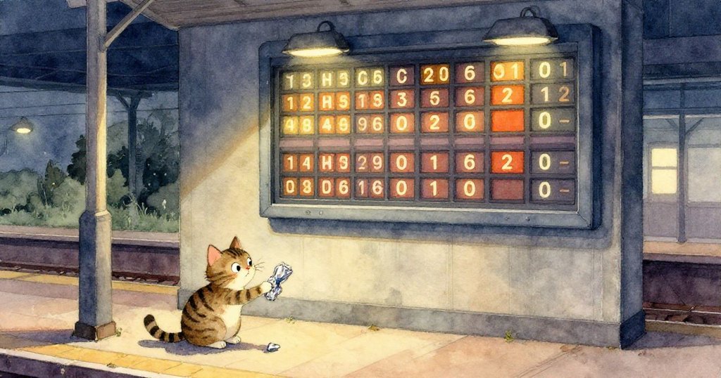 月台上蒸氣與變化光線交織，溫暖光芒因雲朵而柔化，整體氛圍夢幻而安靜，呈現都市意境。