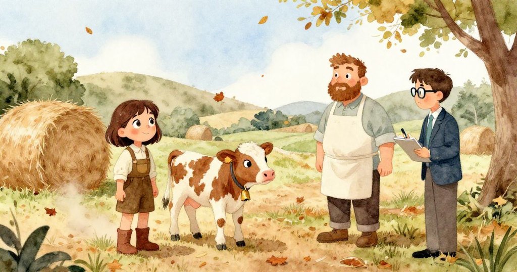 在秋日農場中，眾人於稻草與落葉間實驗光影，柔和陽光下塵埃飛揚，環境充滿季節變化與互動樂趣。