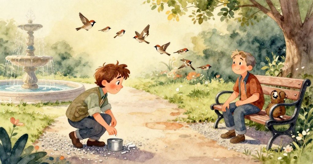 Vance的畫具近拍，金屬粉筆盒與散落粉筆在木板上閃耀，細膩呈現準備創作情境。