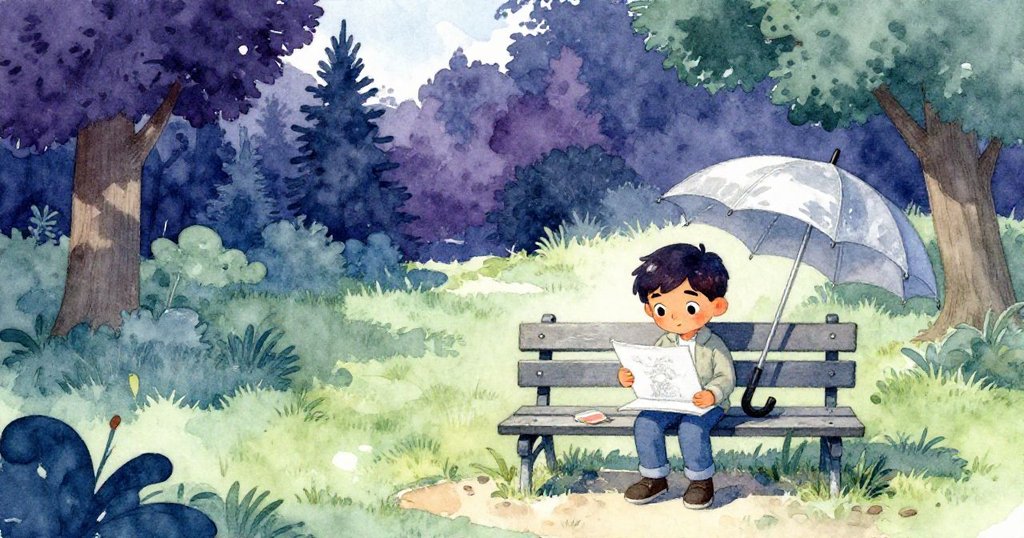 故事結尾中，Vance專注描繪受風雨點綴的畫作，臉上滿是滿足與平和，公園重歸寧靜。