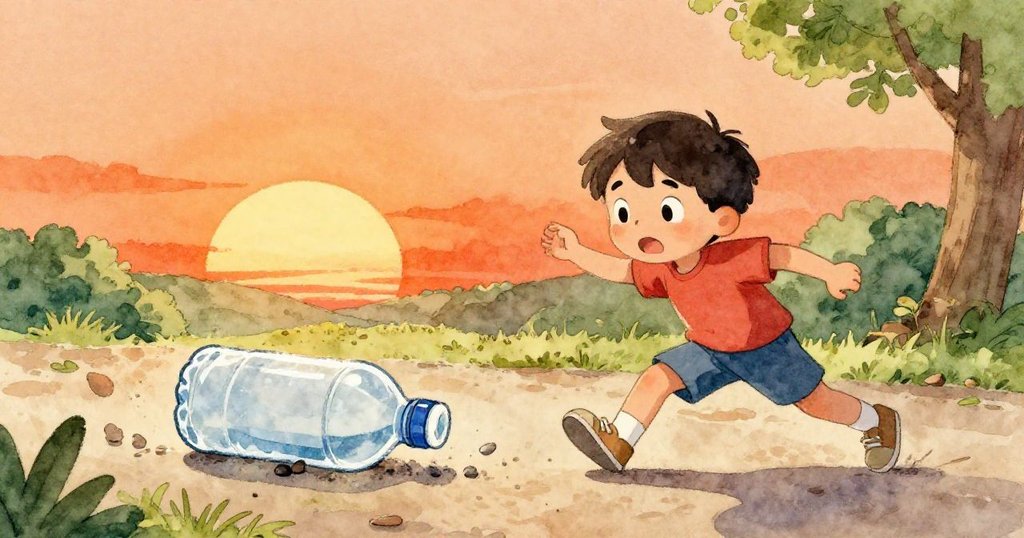 班急速躍起攔截向石池飛去水瓶,動作矯健神情堅定,地面砂礫顯示環境挑戰。