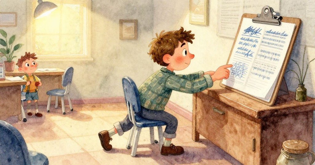 小黑甲蟲從蕨盆土中爬出，沿著光滑鞋面穩步前行，低角度展示故事發展中的細節轉折