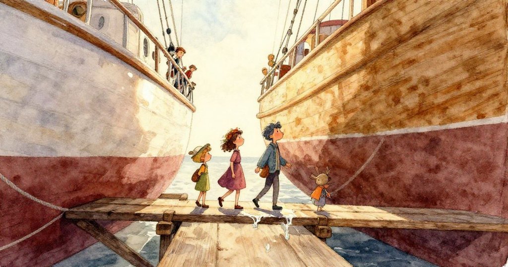 可拉仔細觸摸木板上神秘乳白色痕跡，手指輕撫木紋，光影交錯展現細膩紋理。