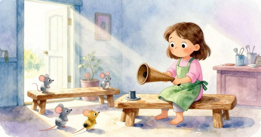 在明亮的工作室中,Zara忙著操作工具,小動物圍觀,充滿好奇與期待,開啟了一段創作探索的旅程。