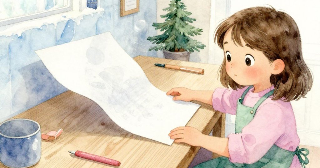 在午後柔光中,Zara仔細觀察桌上木紋與翻飛頁面的雜誌,展現探索細節的溫柔與認真。