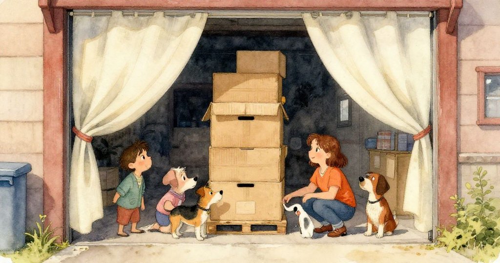 近距離呈現帳簾上細膩的織紋，淡淡孤燈下微塵飛舞，令人感受存儲室的神秘與寧謐。