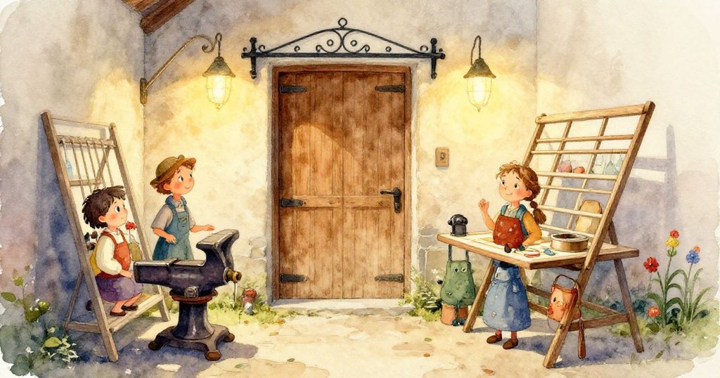 昆恩的手精心握著木火車托盤，托盤上細膩展現膠合火車部件，陽光柔和點綴出木材質感，充滿溫馨細節。