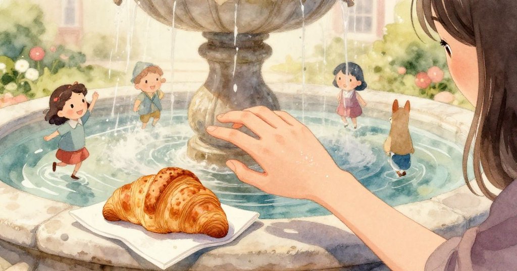 蘇琪小心捏起閃耀紅蠟印,她的手指輕觸濕潤水面,充滿期待與欣喜。