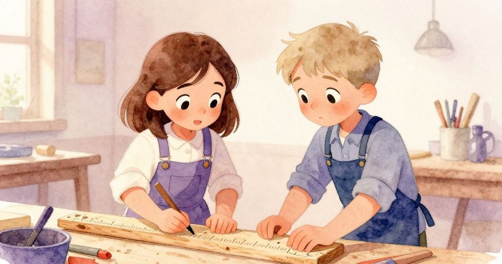 記憶色調下的工作坊，Pia與Wade挑戰堅持不下的木板與雪松木條，充滿懷舊與堅毅情感