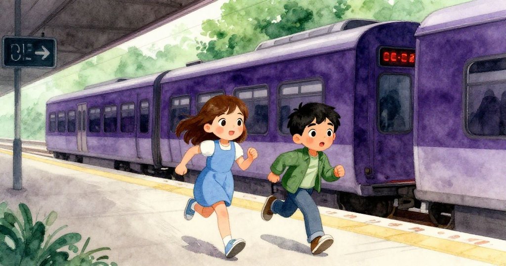 Hazel與Cruz互相點頭後奔向下一節車廂,數位時鐘閃爍記時,急促人群中呈現動感故事延續