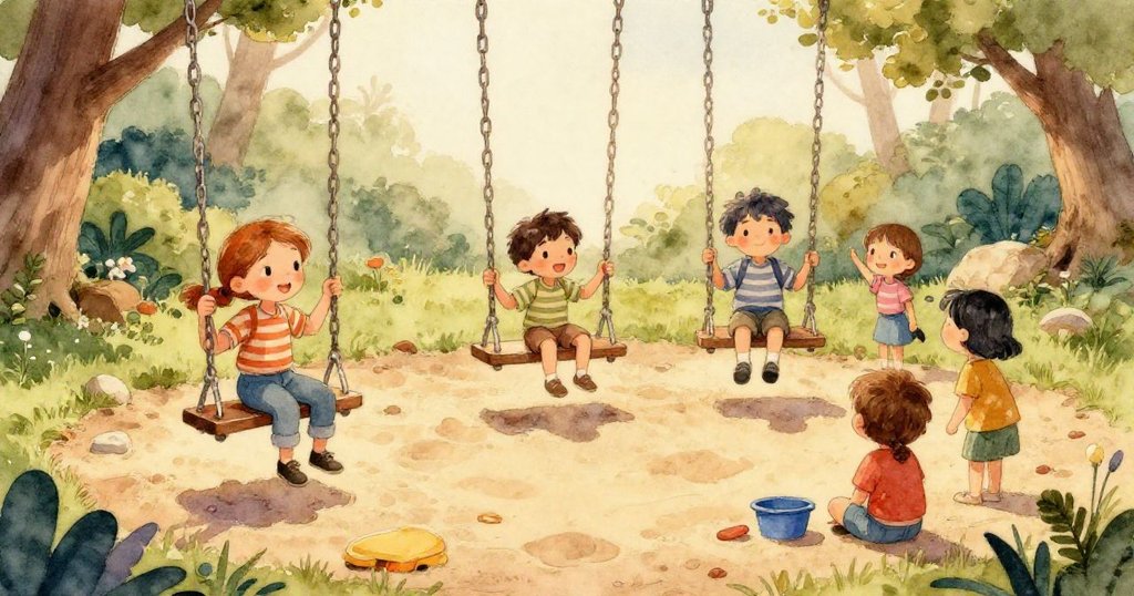 從小生物視角看，昆恩的手輕輕拉出半埋在沙中的塑料鏟子，鏟面呈現平滑與鋸齒狀對比，細沙閃耀