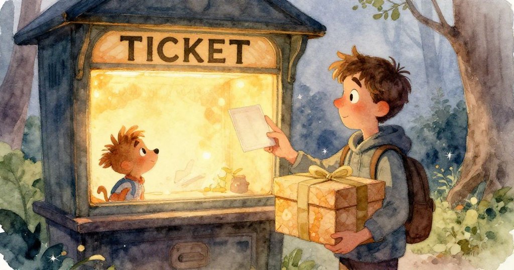 Wade手輕撥鬆緊帶,展現蜂蜜紙盒細膩質感,背景中隱約見銅色壁畫,充滿專注與好奇。