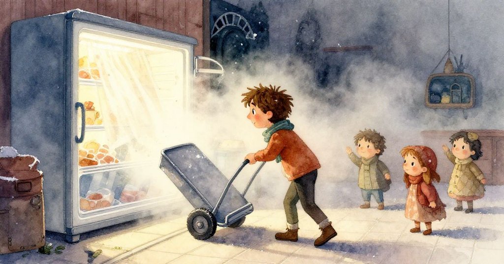 在溫柔光線下,Fern小心扭動覆有水珠的塑膠膜,聚焦於瓶上凝結的微細水滴,動作專注帶有堅定神情。