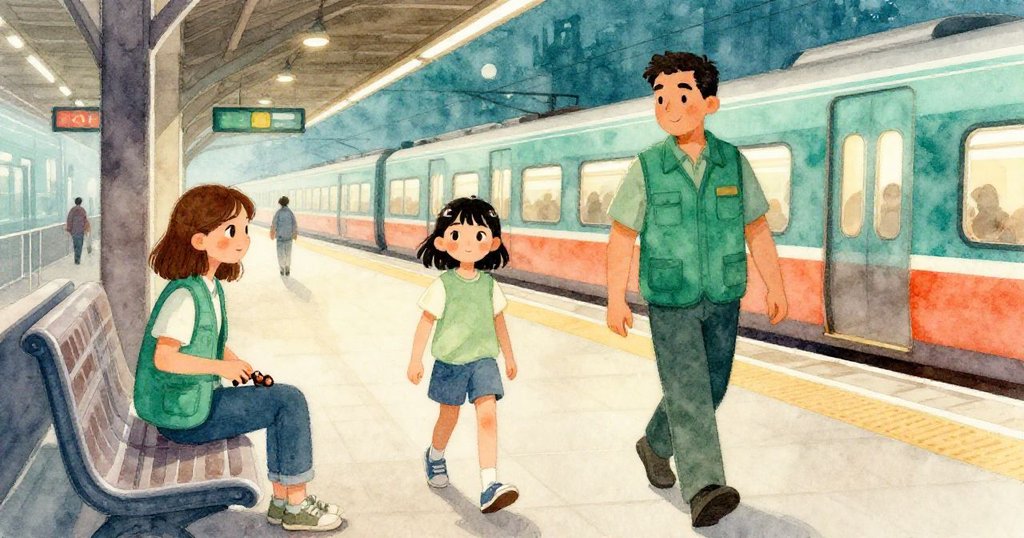 伴隨候車區漸歇,綠背心的維修工將清潔後的烏龜雕刻小珠收入袋中,Faye靜步走向下一班列車,心境平和。