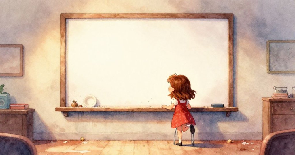 清潔工在溫暖夕陽下輕推玻璃面板，遠控器紅光閃爍隱藏於頒獎獎牌中，寓意意外真相逐步浮現。