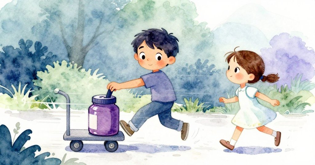 瑞德和莎拉退後觀看油漆罐放上手推車,畫面動感柔和,動作與光影巧妙呈現故事轉折。