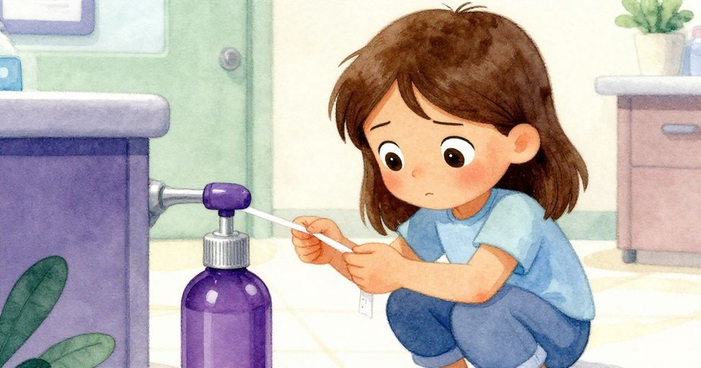 Joy蹲在冰冷地板上，專注用指尖從票機窄縫撕下一段票紙，表情堅毅，細節生動傳遞決心。