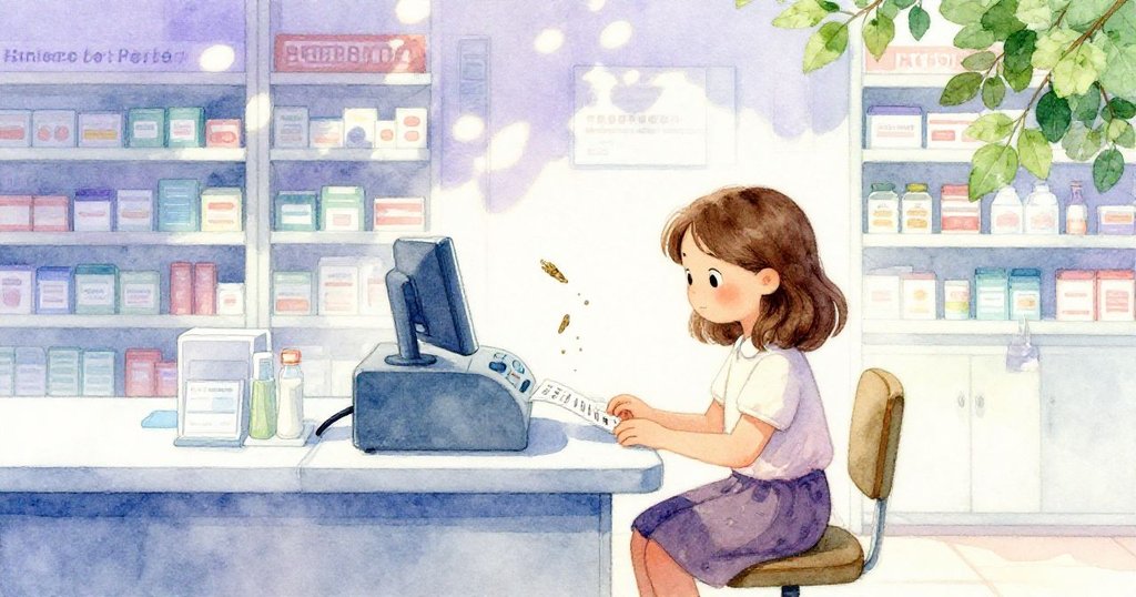 故事在藥局恢復平靜,Ruby 坐回位子繼續表格,機器有序運作,小片艾草悠然飄散,結局溫馨。
