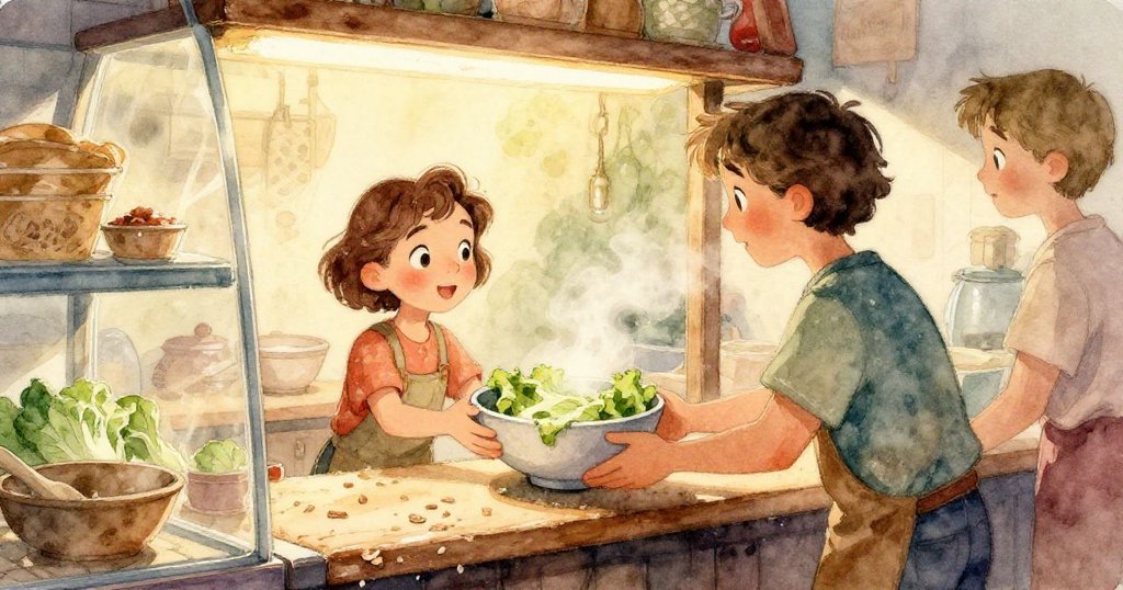 水流沿斜瓷磚中的凹槽蜿蜒流淌，經過儲存龜糧與鸚鵡飼料區，營造出意外融合的氣味，室內光線柔和。