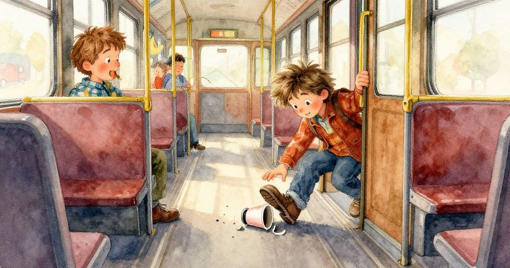 Reed的手輕觸破損咖啡杯，近距離捕捉咖啡滴流與地板細節，呈現熱情溫暖的質感。