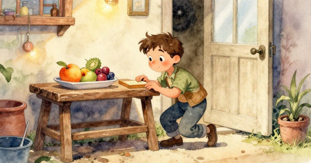 艾米爾伸手抓住木條，特寫展示木紋和膠水光澤，神情專注於細節與困難挑戰。