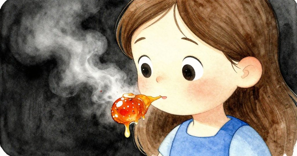 Flora 近距離特寫，眼神專注、滿是驚奇，在市場背景中感受濃郁香料氣息。