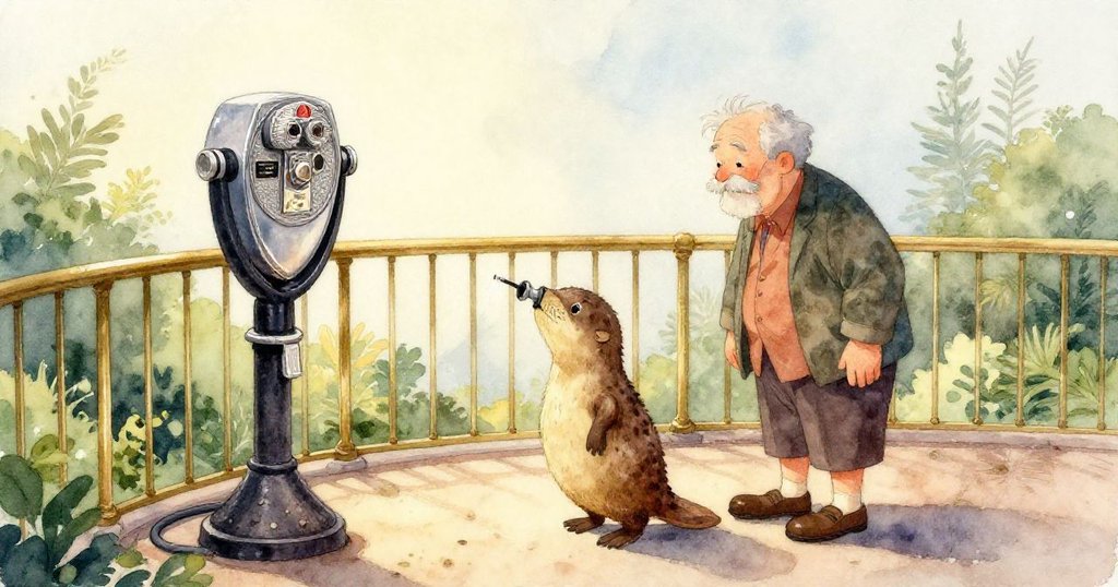 透過玻璃窗見展池中水波蕩漾,鴨嘴獸躍起時展現靈動與夢幻,帶來驚奇與美好感受。