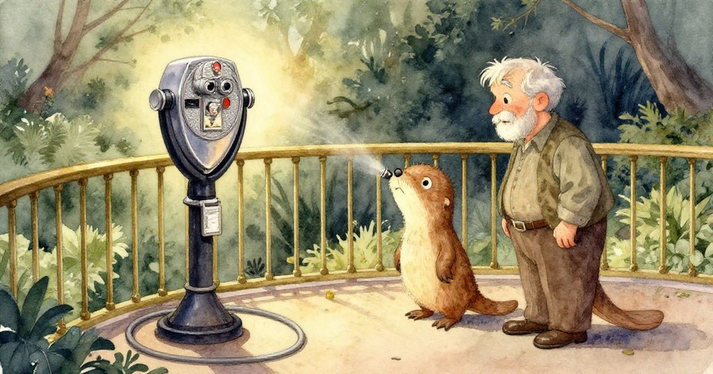 水流推動木箱和濕透紙板在小徑上碰撞,招致鄰近告示牌微微顫動,展現生動轉折瞬間。