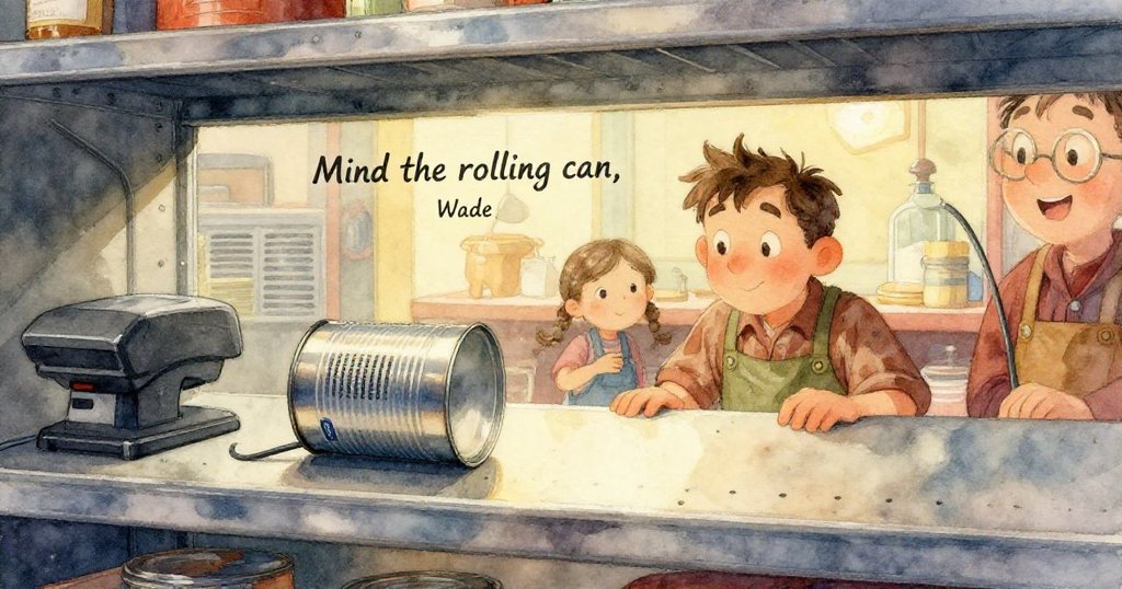 透過玻璃窗觀察，外面傍晚暴雨猛烈拍打天窗，內部明亮溫馨，呈現動態氣氛。