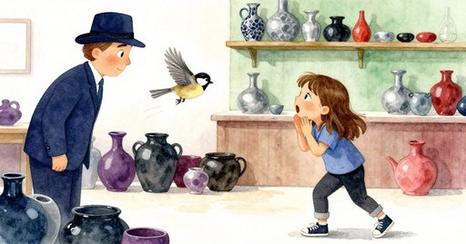 Amber Drop Under Glass