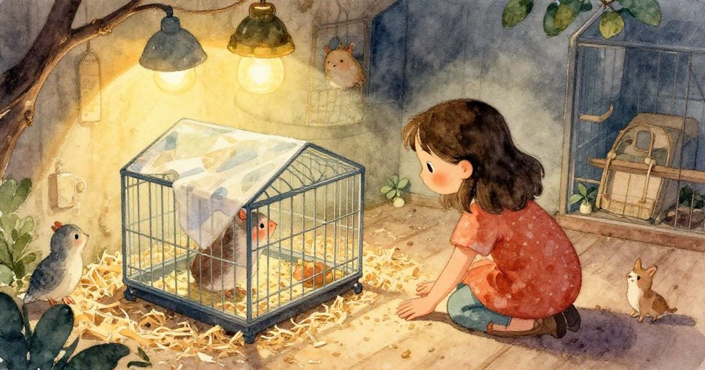 以第一人稱視角展現Tara的手輕觸稻草堆,尋找躲藏在陶瓷庇護下的小動物,細膩燈光營造懸疑感。