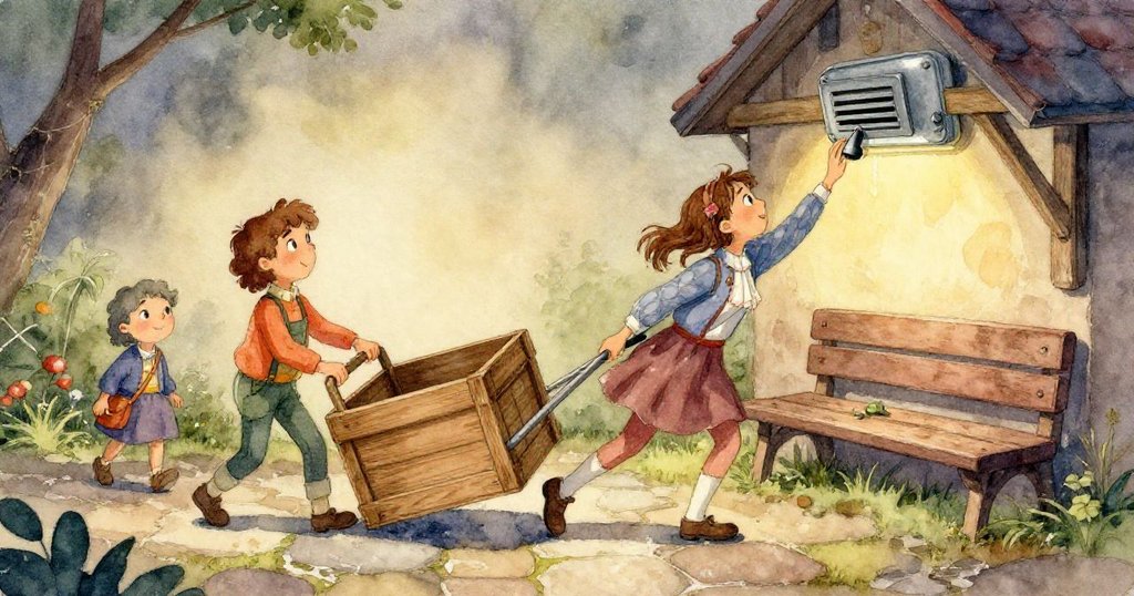 一隻小兔子從破碎磚塊下鑽出，鼻子輕動於潮濕迷霧中，動感十足於玻璃房內的角落。