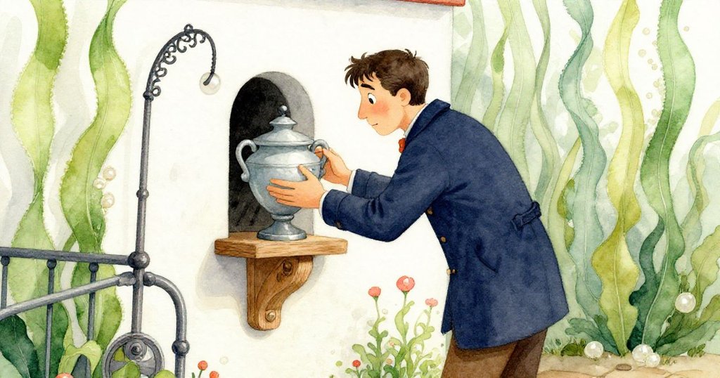 Glen仔細檢查隱藏通風口旁的機械細節,注意到因暖氣而微熱的鐵欄,神情專注且驚喜。