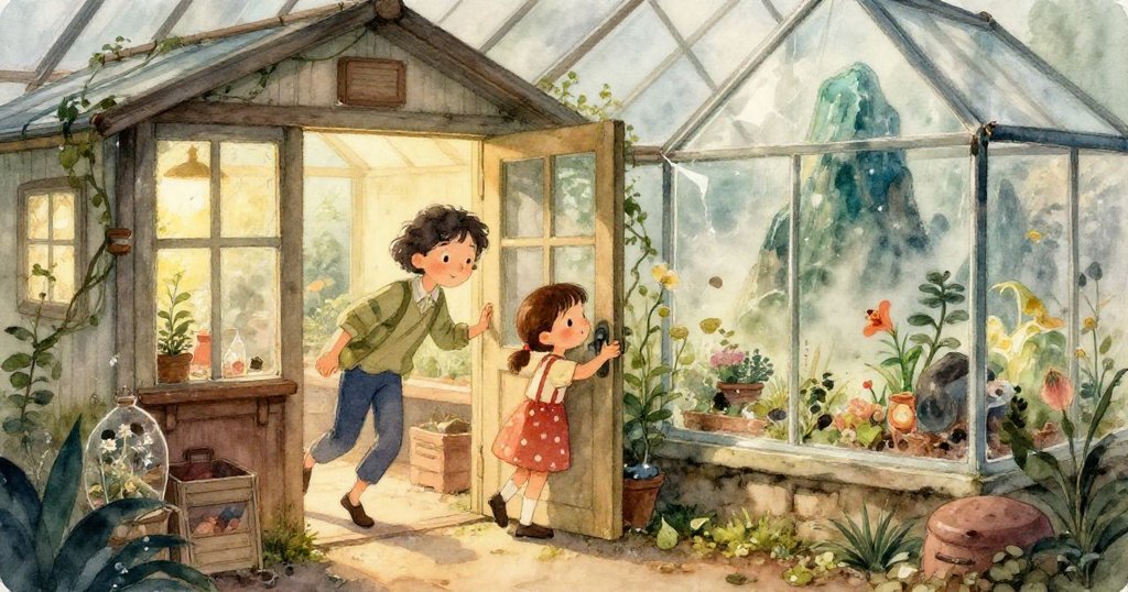 面對新鮮苔綠痕跡與碰撞水滴，妮娜神情緊張卻堅定，靜等待答案。