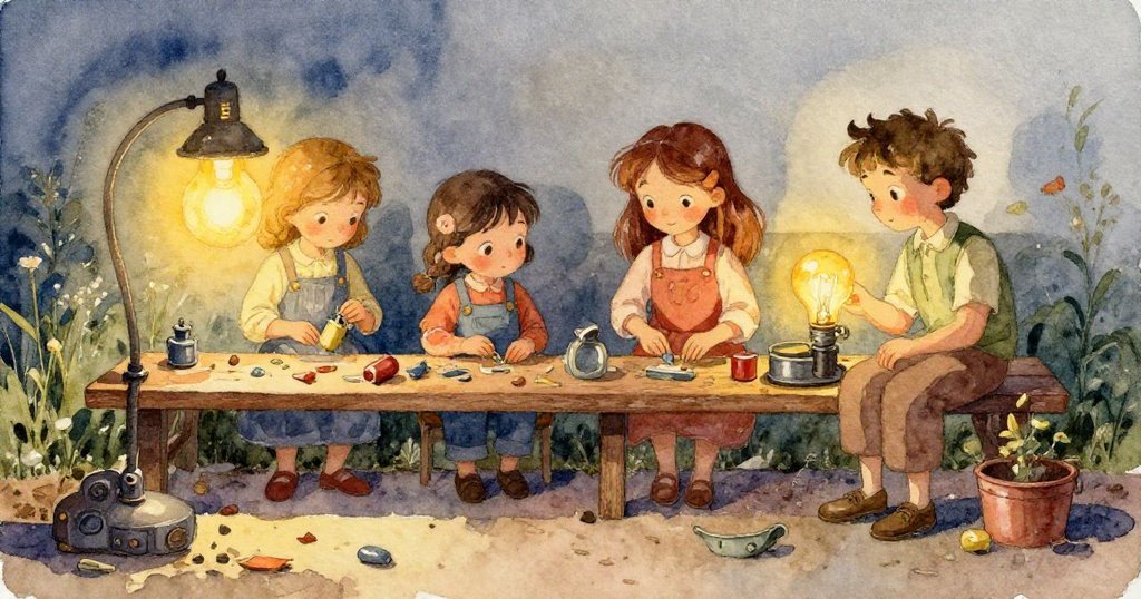 工作臺上細緻展現古舊鑰匙、握把與廚房秤,物件並排,呈現使用痕跡與溫暖歷史感,充滿故事性。