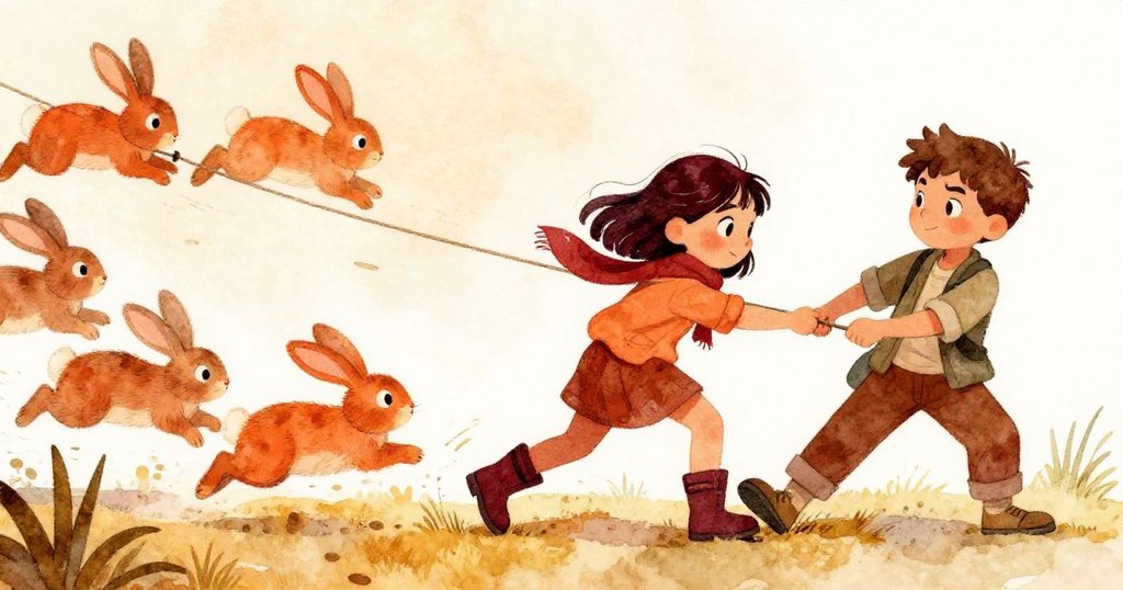 突如其來數隻兔子飛奔過草地,Kira與Paul互動中露出頑皮與堅定神情,場面動感十足。