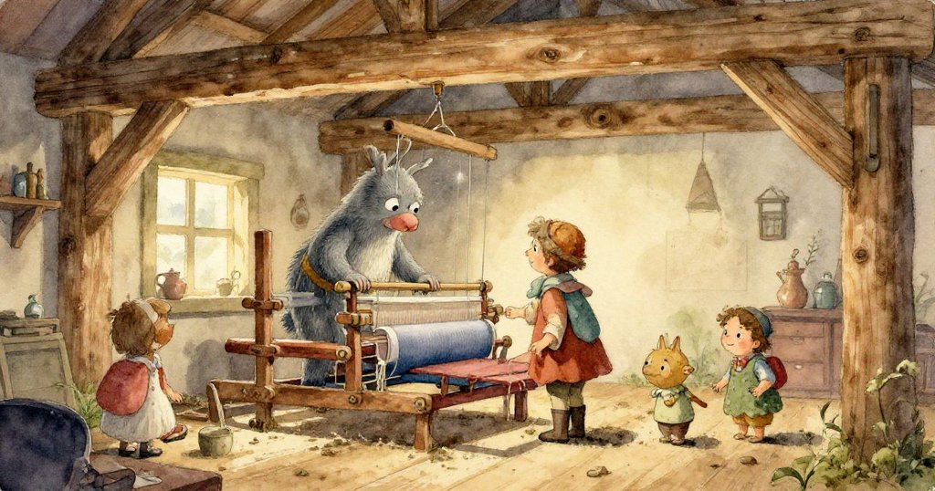 近距離展示破損工具、細密線跡與光澤橡實,充滿充滿神秘細節與微妙光影交織的場景。