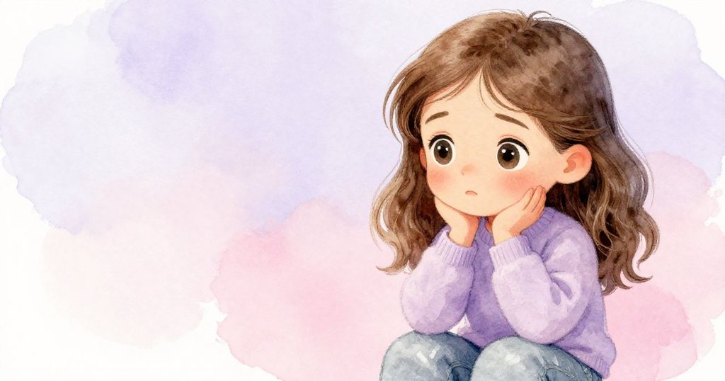 Gwen面露好奇與輕憂,特寫捕捉晨光下的細膩情感,表現情節逐漸展開。