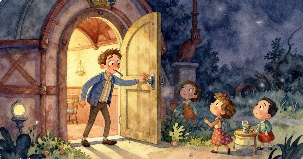 透過舊望遠鏡，班先生看見土星淡淡軌跡與機械轉動，他的眼中流露驚奇與沉思。