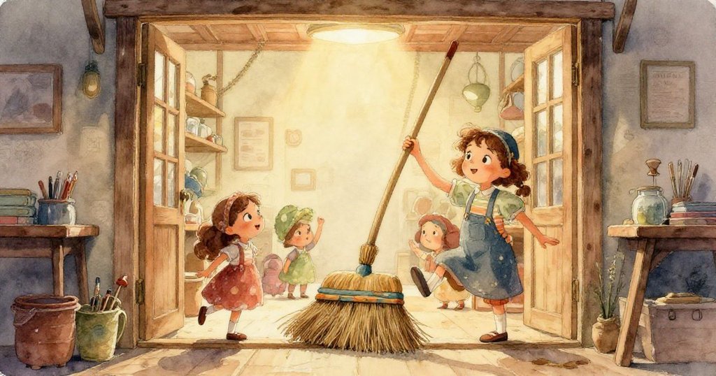 Delia輕觸著一排微光茶燈，溫暖燭光映出柔和光暈，展現懷舊與專注工坊情懷。