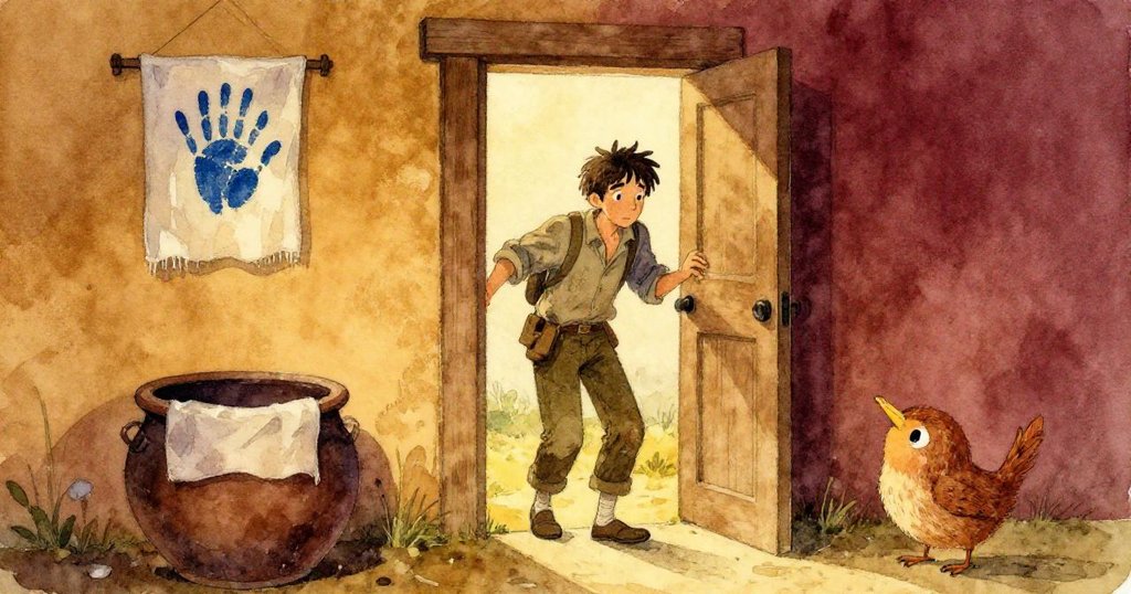 Wren走出熟悉的門口,夕陽柔光下,液槽中布上的藍色掌印更顯深邃,場景圓融呼應開端,傳遞結局與變遷