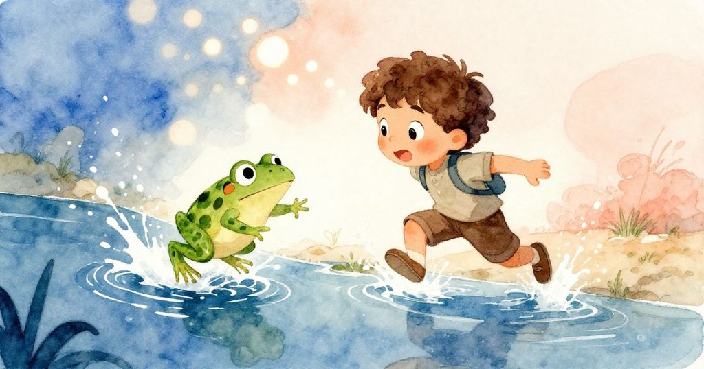 當頑皮青蛙躍開時,Noel迅速反應追隨水花飛濺場景,充滿動感與活力,場面緊湊展現高潮。