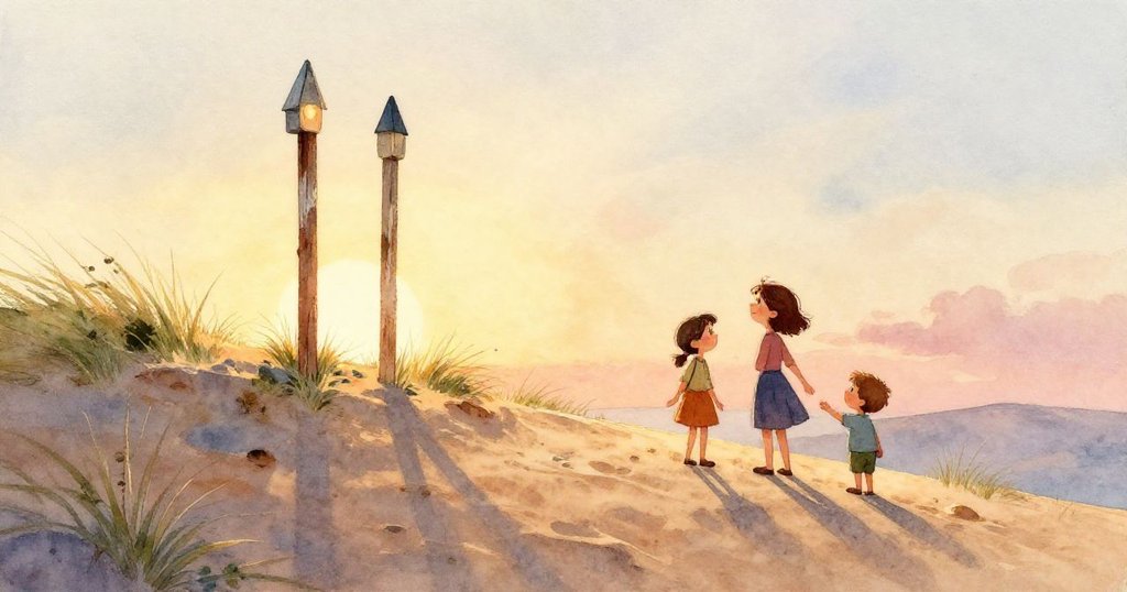 奎因正專注地用雙手抓住風化的支桿並堆沙，細緻展示他在沙丘上調整和努力的瞬間。