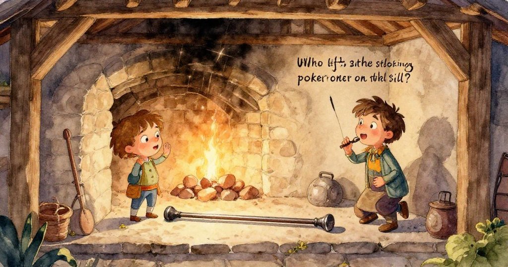 亞特拉斯輕觸閃光鳥籠邊緣，手指掃過細節塵埃，背景溫暖工坊中流露出驚奇神情。