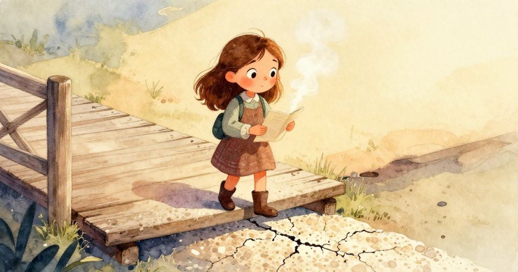 格蕾塔的指尖輕觸色彩斑斕的石灰華紋理,極近鏡頭展現岩石細節與自然層次,充滿探索的溫柔感。