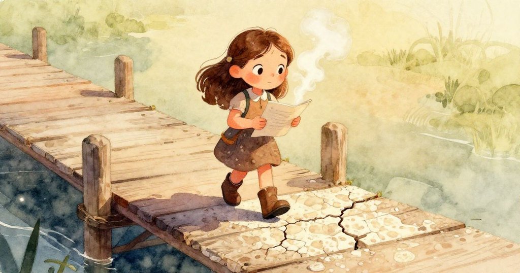 水下視角展現木杖浸入透亮的石縫中,氣泡緩緩上升,隱約可見溫暖石灰華結構,神秘而流動。