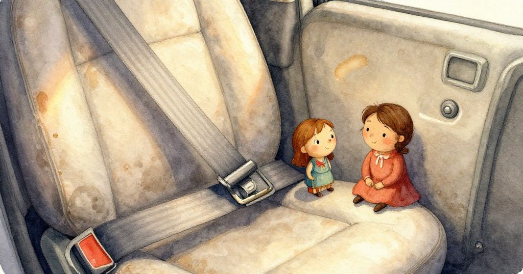 塔拉手指輕觸刻有水印與歷史痕跡的皮帶，銀杯圖像帶有鏽跡，呈現物件的陳舊與故事感